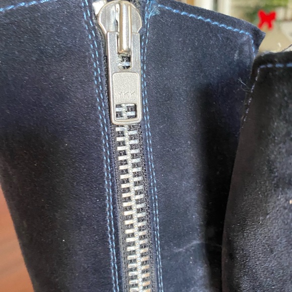 Ted Baker Black Tall Suede Zip Boots 10 - FLAWS - Picture 10 of 16